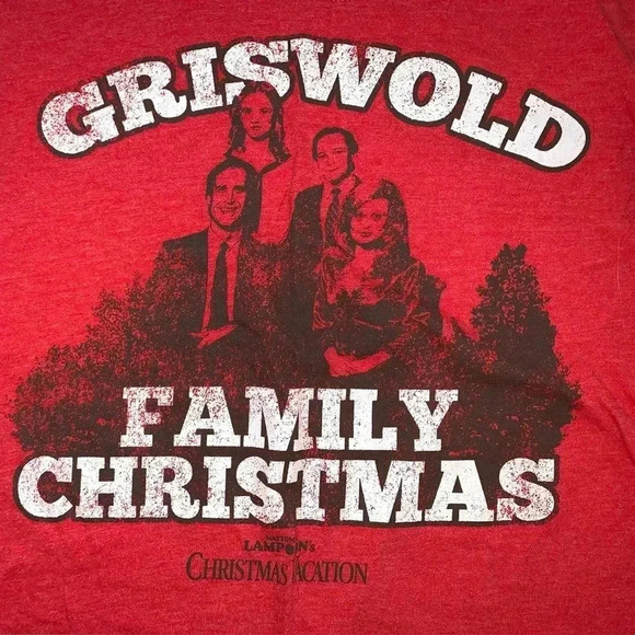 CHRISTMAS VACATION Griswold Family CHRISTMAS T-Shirt Juniors Large (11/13) TEE - Picture 2 of 4